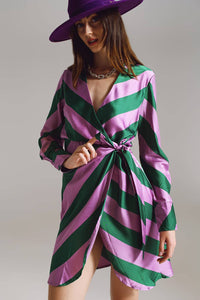 Satin Wrap Dress