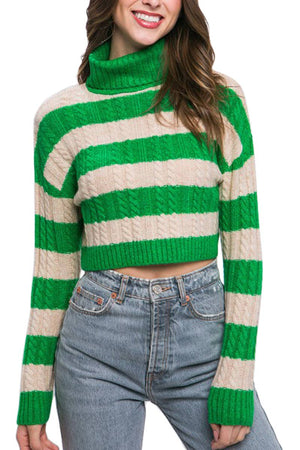 Striped Cropped Sweater