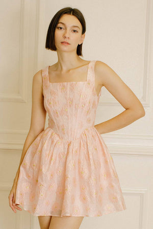 STORIA - JD4561- Daisy Embossed  Mini Dress