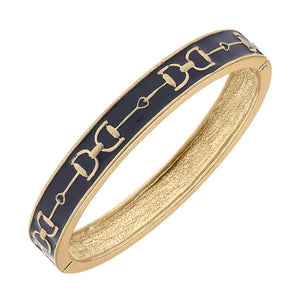 CANVAS Style - Giselle Enamel Horsebit Hinge Bangle