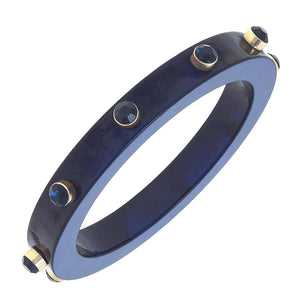 Renee Resin and Rhinestone Bangle: Navy