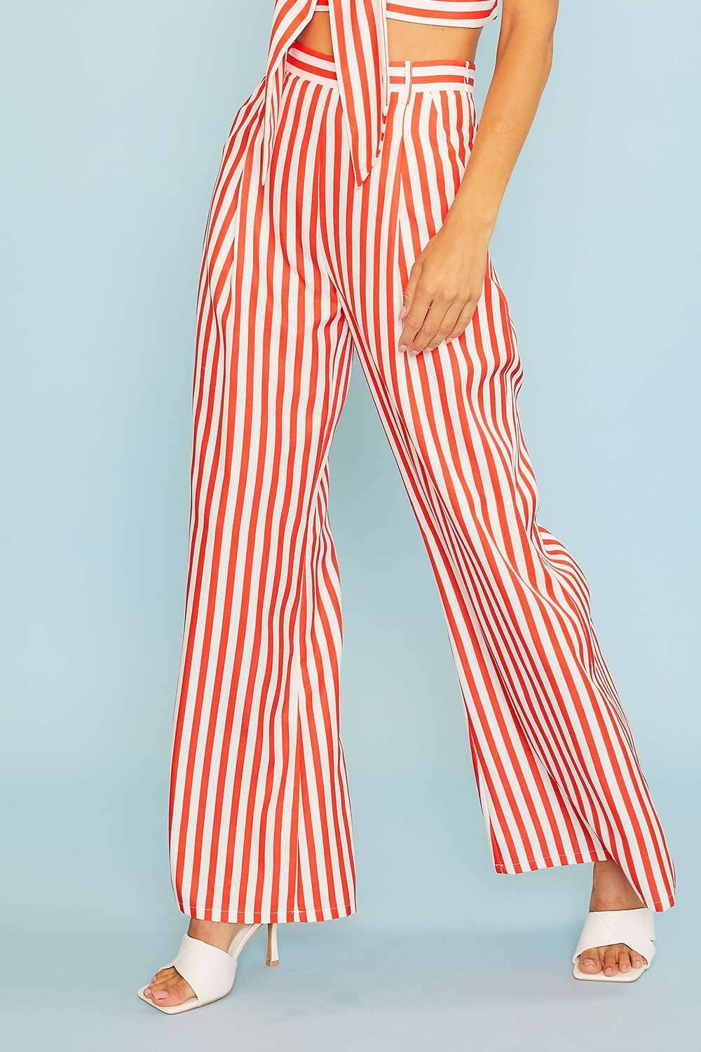 Striped Wide Leg Pants