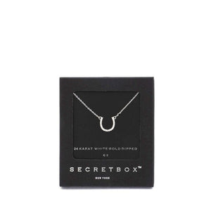 Secret Box Horseshoe Necklace Gold Or White Gold