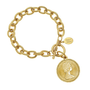 Susan Shaw - Queen Elizabeth II Coin Chain Bracelet