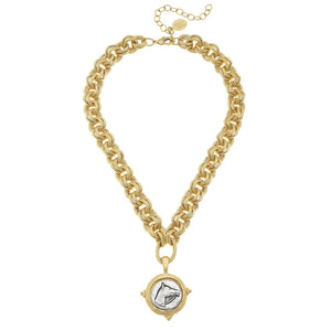 Susan Shaw - Gold and Silver Intaglio Horse Necklace