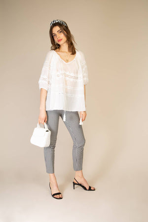 Oversized Cotton Lace Top