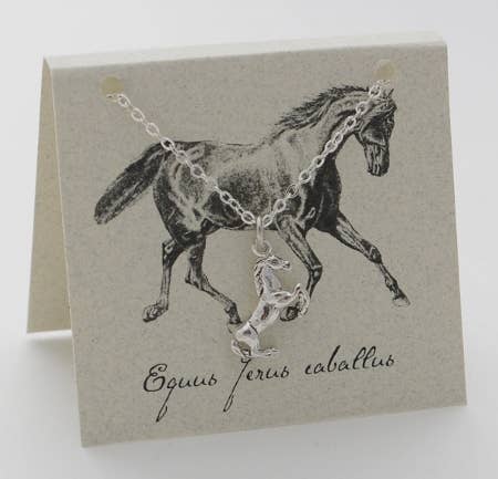 Horse Necklace  silver Natural History