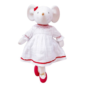Holiday Meiya the Mouse in White Muslin Dress