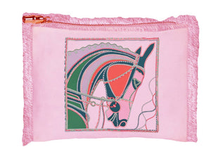 Toss Designs - Pink Fringe Flat Zip  - Equestrian (Pink)