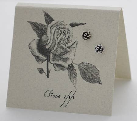 Petite Rose Studs - sterling silver Natural History