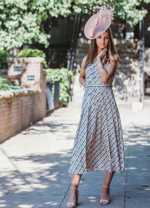 Horsebit Pleat Dress