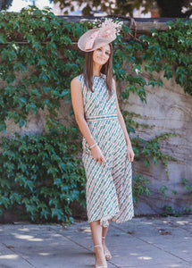 Horsebit Pleat Dress