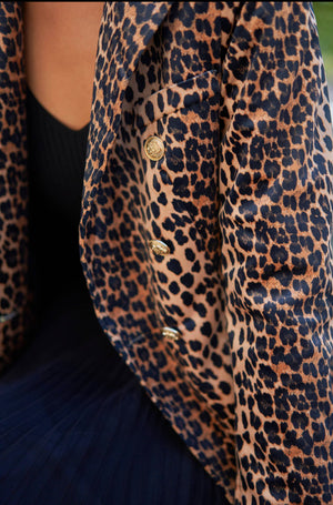 Velvet Leopard Blazer