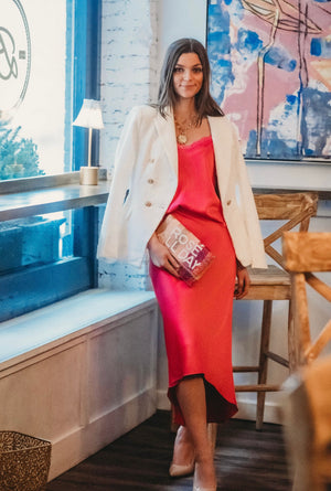 Claudie White Tweed Blazer