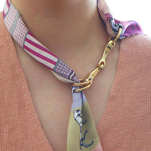 Horsebit Scarf Ring - Gold or Silver